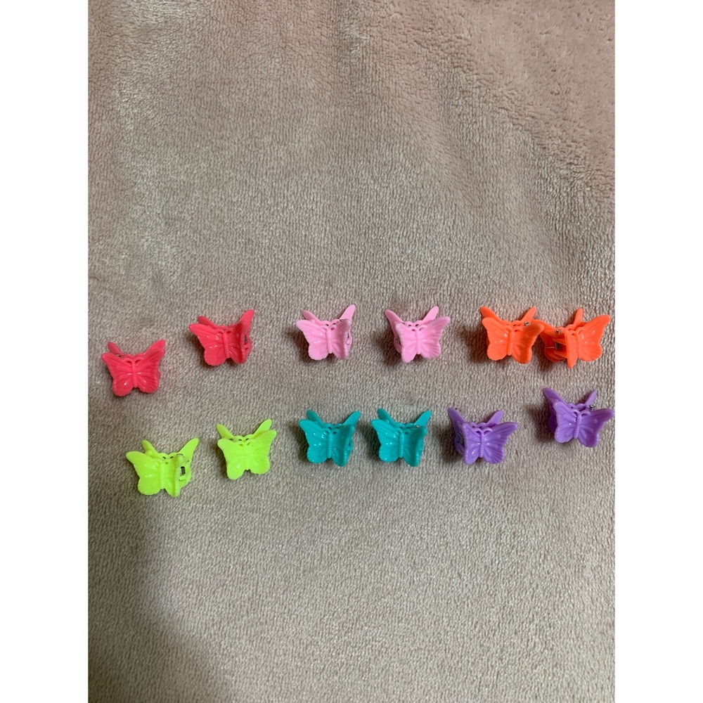 Scunci Butterfly Bright Colors Mini Jaw Clips - 12ct 🦋 - Picture 3 of 3